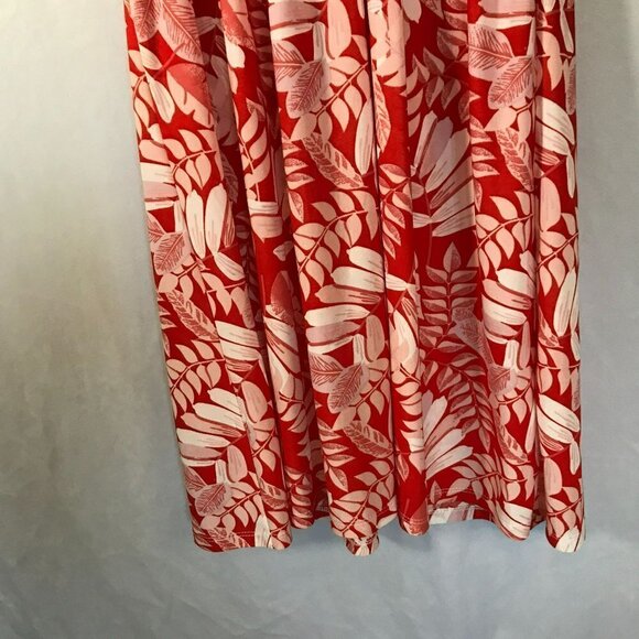 West Loop Dress Gathered Elastic Waist Raglan Sleeve FOrange Floral Size Medium - Picture 7 of 13